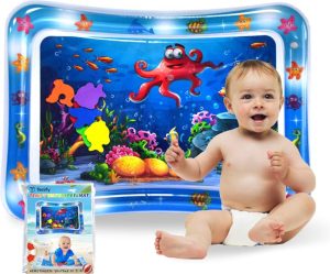 Baby & Peuter | Waterspeelmat – Watermat – Speelkleed – Opblaasbaar – Tummy Time – Baby Speelgoed 0 Jaar – Kraamcadeau – Blauw Baby & Peuter Baby & Peuter