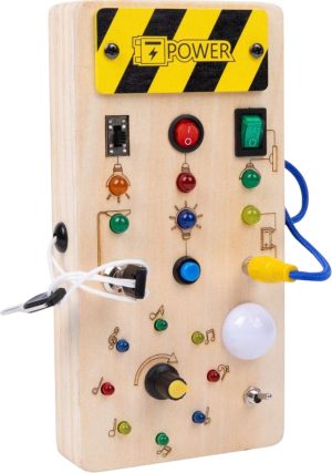 Educatief speelgoed | Busy Board – Houten Montessori Speelgoed – Activiteiten Bord – Sensorisch Educatief Speelgoed – Vanaf 3 Jaar – Afmetingen 20 X 10 X 5 Cm Educatief speelgoed Educatief speelgoed