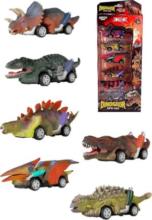 Educatief speelgoed | Dinosaurus Auto Speelgoed Jongens – 6 Stuks – Zelfrijdend – Jurassic Speelgoed Autos Jongens – Dinosaurussen Speelfiguren – Dino Speelgoed Auto – Dinosaurussen Speelgoed Auto 2 Jaar – Auto Speelgoed Jongens 2 Jaar – Auto Speelgoed Jongens 3 Jaar Educatief speelgoed Educatief speelgoed