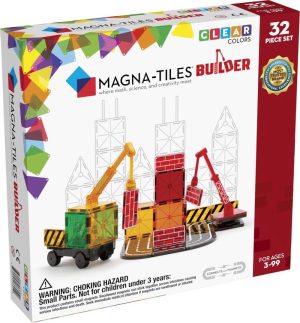 Educatief speelgoed | Magna Tiles – Builder Bouwplaats Set – Magnetisch Speelgoed 32St Educatief speelgoed Educatief speelgoed