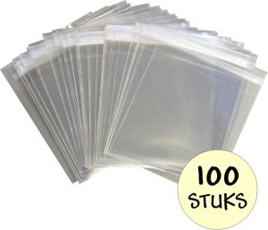 Feestartikelen | Cellofaan Zakjes 15X15Cm – Zakjes Met Plakstrip – Zelfklevende Zakjes – Uitdeelzakjes – Transparant – 100 Stuks Feestartikelen Feestartikelen