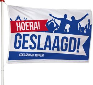 Feestartikelen | Geslaagd Vlag 100X150Cm – Kwaliteitsvlag – Geschikt Voor Buiten – Geslaagd – Feestvlag Feestartikelen Feestartikelen