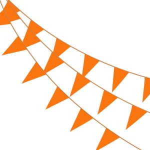 Feestartikelen | Oranje Slingers Ek Wk Voetbal Koningsdag Versiering Oranje Vlaggenlijn Feest Decoratie Vlaggetjes – 10 Meter Feestartikelen Feestartikelen