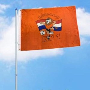 Feestartikelen | Oranje Vlag Leeuw Met Nederlandse Vlag | Wk 2022 Voetbal Holland | 75 X 100 Cm Feestartikelen Feestartikelen