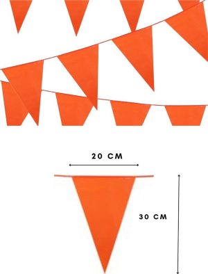 Feestartikelen | Oranje Vlaggenlijn-Oranje Versiering-10 Meter-18 Vlaggetjes-Ek Voetbal Feestartikelen Feestartikelen