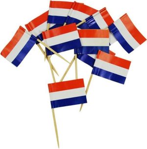 Feestartikelen | Prikkers Nl Vlag- Kaasprikkers – 50 Stuks Feestartikelen Feestartikelen