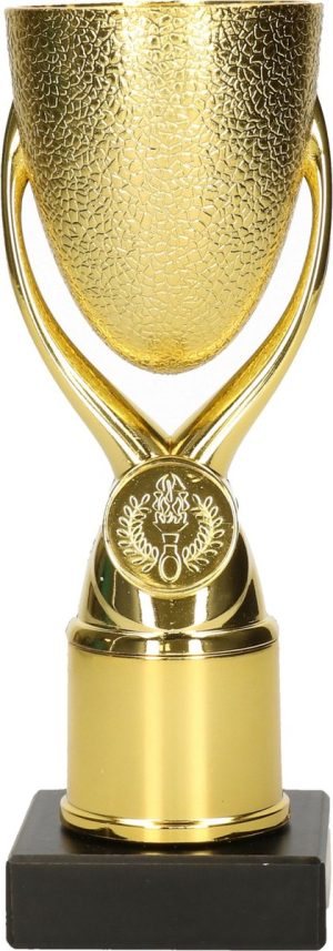 Funcadeaus | Luxe Trofee/Prijs Beker Op Sierlijke Poot – Goud – Kunststof – 18,5 X 6,8 Cm Funcadeaus Funcadeaus