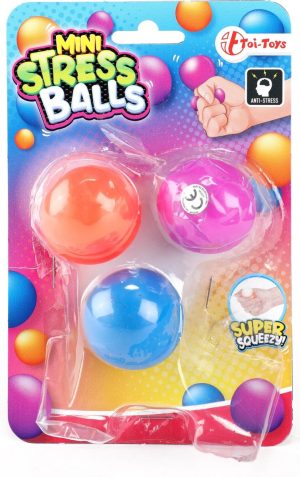 Funcadeaus | Mini-Stressballen 3 Stuks Á 3,5 Cm Funcadeaus Funcadeaus