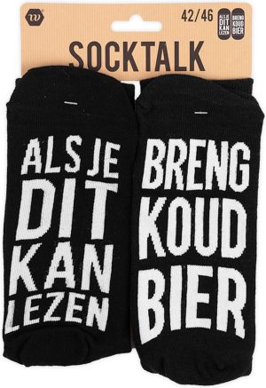 Funcadeaus | Socktalk | Statement Sokken | Maat 43/46 | Breng Koud Bier Funcadeaus Funcadeaus