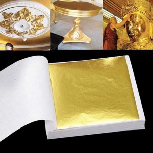 Hobby & Creatief | Imitatie Bladgoud – 100 Vellen Bladmetaal – Goud Papier Vel – 9 X 9 Cm Set Hobby & Creatief Hobby & Creatief