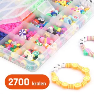 Hobby & Creatief | Kralen Set Met Polymeer Kralen, Katsuki Kralen En Letterkralen – 2700 Delig Hobby & Creatief Hobby & Creatief