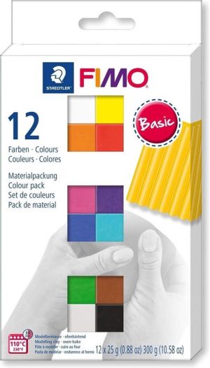 Hobby & Creatief | Soft- Ovenhardende Boetseerklei – Colour Pack – 12 Basiskleuren Hobby & Creatief Hobby & Creatief