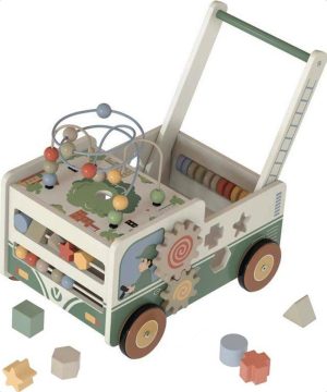 Houten speelgoed | Veicolo Loopwagen – Speelgoed 1 Jaar – Baby Walker- Green Houten speelgoed Houten speelgoed