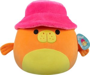 Knuffels & Knuffeldoekjes | Barkev Neon Orange Sea Cow W/Bucket Hat 30Cm Plush Knuffels & Knuffeldoekjes Knuffels & Knuffeldoekjes