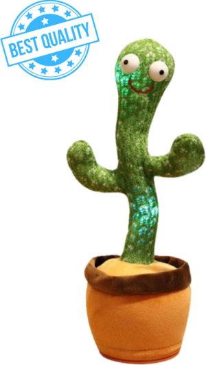 Knuffels & Knuffeldoekjes | Dansende Cactus Speelgoed – Interactieve Pratende Knuffel – Tiktok – Dancing Cactus – 120 Liedjes – Recorder – Baby Knuffels & Knuffeldoekjes Knuffels & Knuffeldoekjes