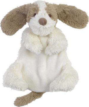 Knuffels & Knuffeldoekjes | Hond David Knuffeldoekje – Wit/Beige – Baby Cadeau Baby & Peuter Baby & Peuter