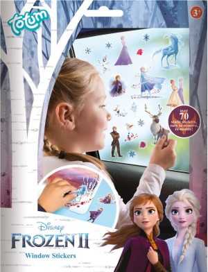 Knutselen voor kinderen | Disney Frozen 70 Raamstickers Verplaatsbare Stickers Incl. Speelachtergrond Niet Permanent Voor Thuis En Op Reis Knutselen voor kinderen Knutselen voor kinderen