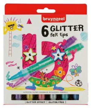 Knutselen voor kinderen | Kids Glitter Viltstiften Set 6 Knutselen voor kinderen Knutselen voor kinderen