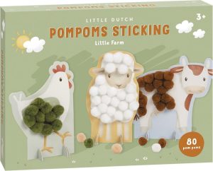 Knutselen voor kinderen | Pompom Plakken Little Farm Knutselset – Creatief Educatief Peuter Kleuter Speelgoed Knutselen voor kinderen Knutselen voor kinderen