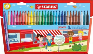 Knutselen voor kinderen | Power – Viltstift – Tot 8 Weken Zonder Dop – Etui Met 30 Kleuren Hobby & Creatief Hobby & Creatief