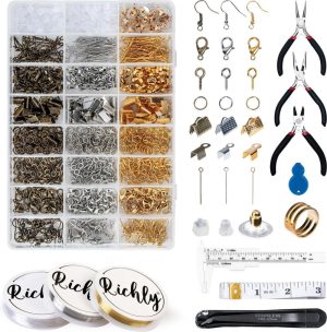 Knutselen voor kinderen | Sieraden Maken Set – Inclusief E-Book – Startersset Zelf Sieraden Maken Volwassenen Pakket – Starterspakket – Sieraden Onderdelen Set – Sieraden Maken Meisjes & Dames – Oorbellen Zelf Maken – Kralen Set Sieradendoos – Kralendoos Hobby & Creatief Hobby & Creatief