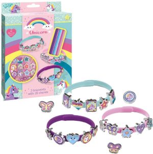 Knutselen voor kinderen | Unicorn Armbandjes 21-Delig Schuifarmbandjes Maken Knutselset Cadeautip Meisjes Knutselen voor kinderen Knutselen voor kinderen