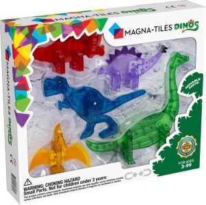 Magnetisch Speelgoed | Magna Tiles – Dino Set – Magnetisch Speelgoed 5 Stuks Magnetisch Speelgoed Magnetisch Speelgoed