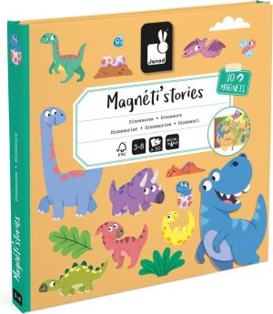 Magnetisch Speelgoed | Magneti Stories Dinosaurus – Magneetboek – Inclusief 30 Magneten – Geschikt Vanaf 3 Jaar Magnetisch Speelgoed Magnetisch Speelgoed