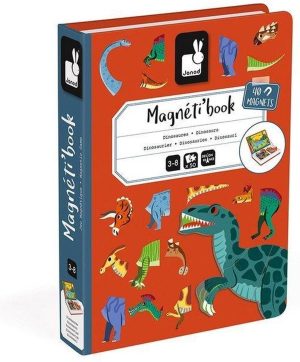 Magnetisch Speelgoed | Magnetibook – Dinosaurus – Magneetboek Speelset Inclusief 40 Magneten En 10 Voorbeeldkaarten – Geschikt Vanaf 3 Jaar Magnetisch Speelgoed Magnetisch Speelgoed