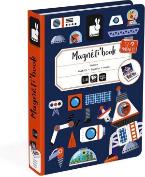 Magnetisch Speelgoed | Magnetibook – Heelal – Magneetboek Speelset Inclusief 52 Magneten En 18 Voorbeeldkaarten – Geschikt Vanaf 3 Jaar Magnetisch Speelgoed Magnetisch Speelgoed