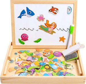 Magnetisch Speelgoed | Magnetisch Speelgoed Dolfijnen – Magneet Boek – Krijtbord Kinderen – Magnetibook – Magneet Speelgoed – Tekenbord – Montessori – Sensorisch – Busy Board – Speelgoed Voor Onderweg – Speelgoed Voor In De Auto – Speelgoed Voor Op Reis Magnetisch Speelgoed Magnetisch Speelgoed