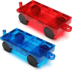 Magnetisch Speelgoed | Magnetische Tegels – 2 Treindelen – Auto – Combineren Mogelijk – Magnetic Tiles – Montessori – Magnetic Toys – Magnetisch Speelgoed – Bouw Je Eigen Magna Wereld – Magneet Speelgoed Magnetisch Speelgoed Magnetisch Speelgoed