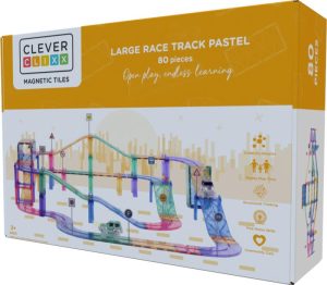 Magnetisch Speelgoed | Race Track Pastel 80 Stuks Magnetisch Speelgoed Magnetisch Speelgoed