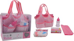 Poppen | Baby Rose – Luiertas Voor Pop Met Accessoires Poppen Poppen