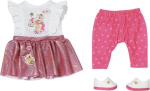 Poppen | Little Doordeweeks Outfit – Roze Rokje – 36 Cm Poppen Poppen