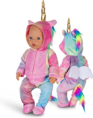 Poppen | Poppenkleding – Kleertjes Geschikt Voor O.A. Baby Born – 43 Cm – Unicorn Onesie Poppen Poppen