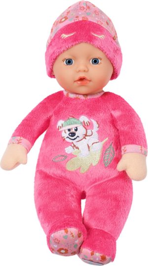 Poppen | Sleepy – Roze Met Hondopdruk – Babypop – 30 Cm Poppen Poppen