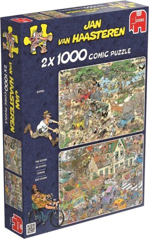 Puzzels | Jan Van Haasteren Safari & Storm 2-In-1 Puzzel – 2 X 1000 Stukjes Puzzels Puzzels