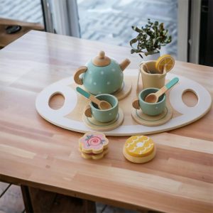 Rollenspellen | 15-Delig Houten Thee Servies – Kinderspeelgoed – Speelgoed Servies – Spelend Leren – Compleet Van Hout – Duurzaam Rollenspellen Rollenspellen