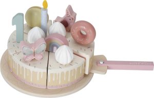 Rollenspellen | Houten Verjaardagstaartje Pink Fsc Baby & Peuter Baby & Peuter