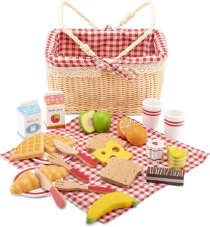 Rollenspellen | Speelgoed Picknickmand Inclusief Accessoires Houten speelgoed Houten speelgoed