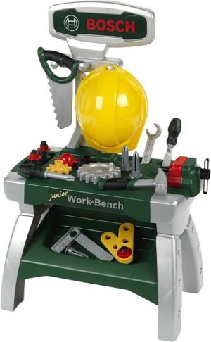 Rollenspellen | Toys Bosch Junior Werkbank – 49X29X71 Cm – Incl. Leerfunctie, Bankschroef, Opbergmogelijkheden Voor De Vele Onderdelen – Groen Rollenspellen Rollenspellen