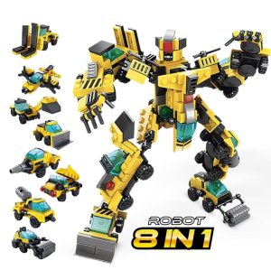 Speelfiguren & Sets | Quchiq™ Robot Speelgoed – Robots – Bouwsets – Speelgoed – Speelgoed Auto – Politie – Brandweerauto – Bouwpakket – Speelfiguren Sets – 345 Bouwstenen Educatief speelgoed Educatief speelgoed