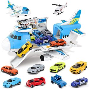 Speelfiguren & Sets | Speelgoed Vanaf 3 Jaar Jongen-Speelset -9 In 1 Transportvliegtuig -Auto Vliegtuigmodel Speelgoed – Kinderen Mini Voertuigen Set – Educatief Speelgoed Voor Jongens Meisjes Funcadeaus Funcadeaus