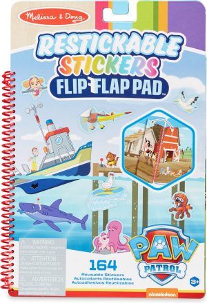 Spelen met een goed gevoel | Melissa & Doug Flip-Flap Pad Met Herbruikbare Paw Patrol-Stickers – Avonturenbaai (164 Herbruikbare Stickers) Speelgoed Spelen met een goed gevoel