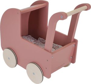 Spelen met een goed gevoel | Poppenwagen Fsc Incl. Textiel Houten speelgoed Houten speelgoed