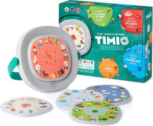 Spellen | Player + 5 Disks – Starter Kit | Interactieve Educatieve Audio-Speler | Speelt Kinderliedjes, Verhaaltjes & Sprookjes | Leert Letters, Getallen, Kleuren, Dieren & Woordjes | Met Geluid & Quizvragen | Incl. 8 Talen Nl/Fr | Leerspel Van 2-6 Jaar Educatief speelgoed Educatief speelgoed