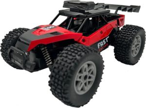 Voertuigen | Bestuurbare Auto – Rc Truck – Monster Truck – Speelgoedauto – 2 Accus – Oplaadbaar – Led-Verlichting – 20 Km/U – 19 X 16 X 8 Cm – Rood/Zwart Speelgoed Voertuigen