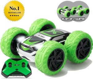 Voertuigen | Rc 360 Cross Ii Stuntauto Groen 1:18 – Rc Auto – Bestuurbare Auto – Met Koplampen Speelgoed Voertuigen