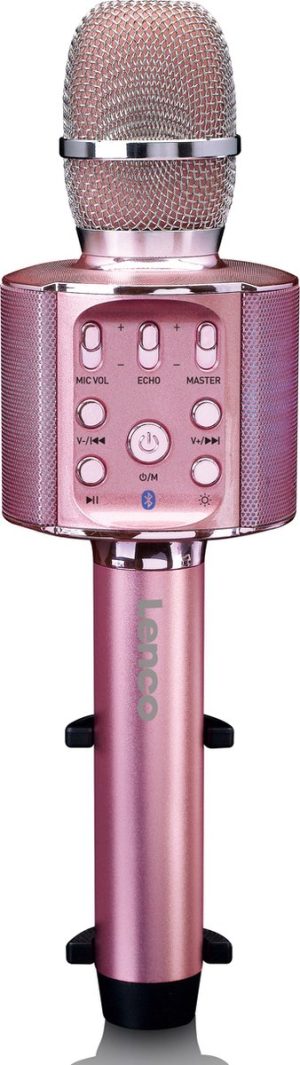 Zingen & Muziek | Bmc-090Pk – Bluetooth Karaoke Microfoon – Met Speaker En Verlichting – Roze Speelgoed Zingen & Muziek